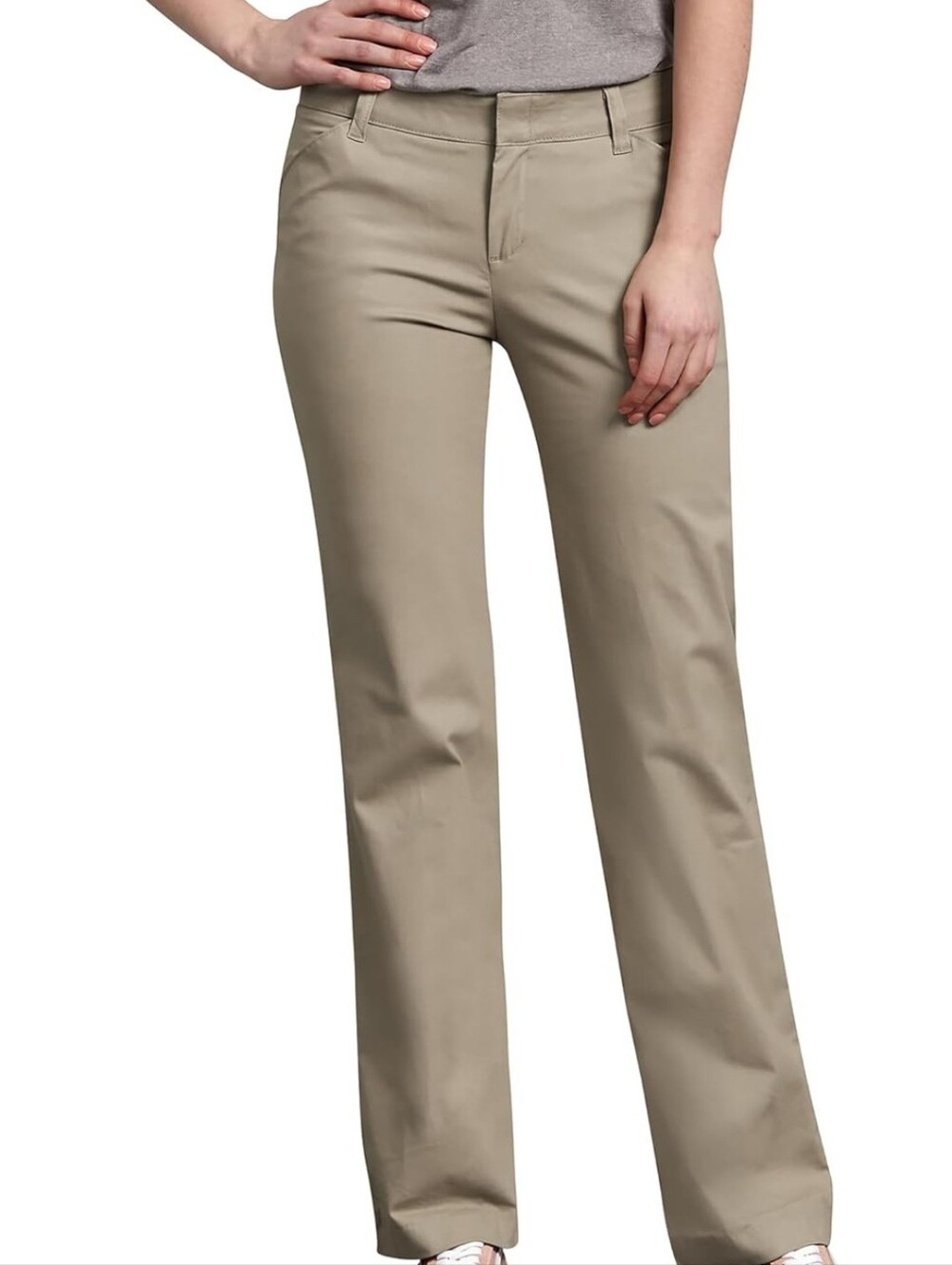 Dickies Women's Relaxed Straight Stretch Twill Pant (Desert Sand)